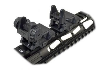Image of Sniper Tactical Smart Polymer Top Mounted Deployable Front and Rear Sight, Black, MFLRS02