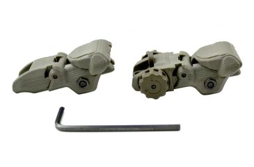 Image of Sniper Tactical Smart Polymer Top Mounted Deployable Front and Rear Sight, Green, MFLRS02-G