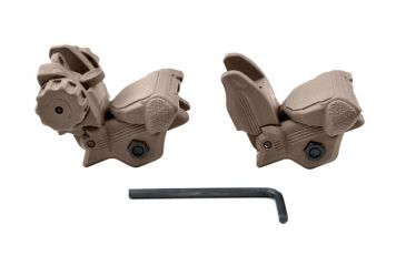 Image of Sniper Tactical Smart Polymer Top Mounted Deployable Front and Rear Sight, Tan, MFLRS02-T