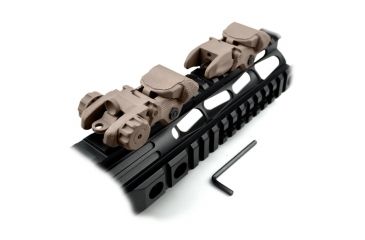Image of Sniper Tactical Smart Polymer Top Mounted Deployable Front and Rear Sight, Tan, MFLRS02-T