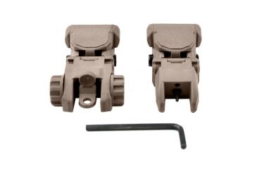 Image of Sniper Tactical Smart Polymer Top Mounted Deployable Front and Rear Sight, Tan, MFLRS02-T
