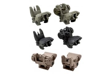 Image of Sniper Tactical Smart Polymer Front And Rear Flip Up Iron Sight Combo Set