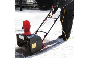 Image of Snow Joe 18-Inch 13.5-Amp Electric Snow Thrower w/ Light, Red SJM988