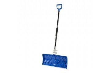Image of Snow Joe Edge 2-In-1 24-Inch Poly Blade Snow Pusher and Ice Chopper, Blue SJEG24