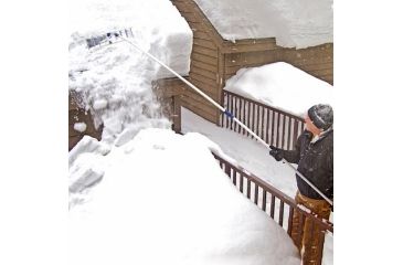 Image of Snow Joe Roofer Joe 21-Foot Twist-N-Lock Telescoping Snow Shovel Aluminum Roof Rake, Blue RJ205M