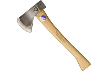 Image of Snow &amp; Nealley Penobscot Bay Kindling 18in Axe with American Hickory Handle, 17in Overall, 6 3/4in Carbon Steel Axe Head With 3 3/4in Cutting Edge, American Hickory Handle, Leather Blade Guard, 011S