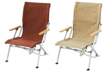 Image of Snow Peak Low Beach Chair, Brown, Khaki