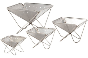 Image of Snow Peak Pack &amp; Carry Fireplace, Extra Large, Silver, ST-034