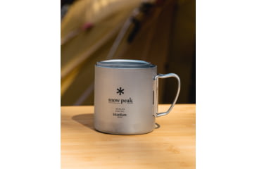 Image of Snow Peak Titanium Double Wall Mug, Titanium, 450 ml, MG-153