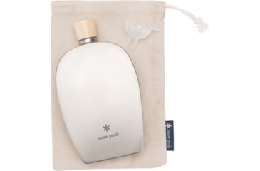Image of Snow Peak Titanium Flask, Wooden Cap, 8.4 oz, Titanium, TW-115