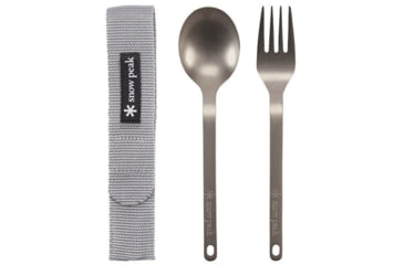 Image of Snow Peak Titanium Fork And Spoon Set, One Size, SCT-002