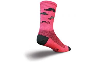 Image of Sockguy Mustache 6'' Crew S/m CRMUST SM/MD