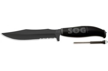 Image of SOG Aura SEAL Knife w/ PS 6.9in. Steel Blade and Nylon Sheath, BLK TiNi Finish, Black AU03N-CP