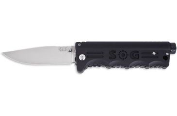 Image of SOG Blade Light LED Knife w/ SE Fold 3.9in. Steel Blade and Nylon Sheath, Satin Finish, Black BLT50N-CP