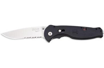 Image of SOG Flash II Knife w/ PS Fold 3.5in. Steel Blade and GRN Handle, Satin Finish, Black FSA98-CP