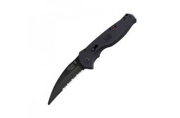 Image of SOG Flash Rescue Knife, Black TiNi - 3.5in Partially Serrated Blade TFSA6