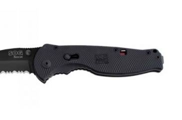 Image of SOG Flash Rescue Knife, Black TiNi - 3.5in Partially Serrated Blade TFSA6