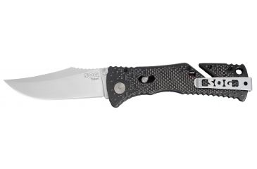 Image of SOG Trident Folding Straight 3.75in Satin Blade Knife, TF-2