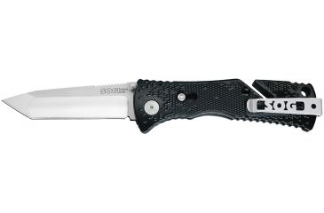 Image of SOG Trident Tanto Knife, Satin Blade, Black Handle, TF-6