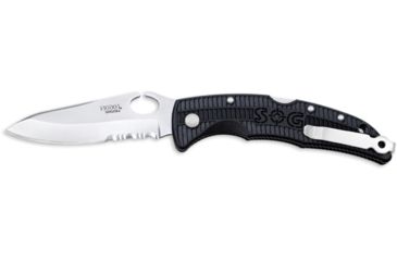 Image of SOG Large SOGzilla Knife w/ PS Fold 3.8in. Steel Blade and GRN Handle, Satin Polished Finish, Black SP22-CP