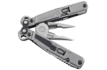 Image of SOG Specialty Knives &amp; Tools PowerGrab Fabric Sheath Multi-Tool, w/ Hex Bit Kit, Satin, PM1001N-CP