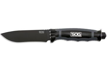 Image of SOG Specialty Knives &amp; Tools 4.5 in. Bladelight LED Steel Straight-Edge Fixed Knife, Hard Nylon Sheath, Tactical, Black Finish BLT22K-CP