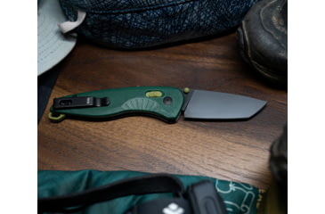 Image of SOG Specialty Knives &amp; Tools Aegis AT Folding Knives, 3.13in, Straight Edge, Cryo D2 Steel, Drop Point, Forest, GRN Handle, SOG-11-41-13-41