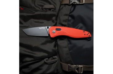 Image of SOG Specialty Knives &amp; Tools Aegis FX Fixed Blade Knives, 3.13in, Straight Edge, Cryo D2 Steel, Drop Point, Rescue Red, GRN Handle, SOG-17-41-03-41