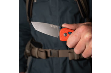 Image of SOG Specialty Knives &amp; Tools Aegis FX Fixed Blade Knives, 3.13in, Straight Edge, Cryo D2 Steel, Drop Point, Rescue Red, GRN Handle, SOG-17-41-03-41