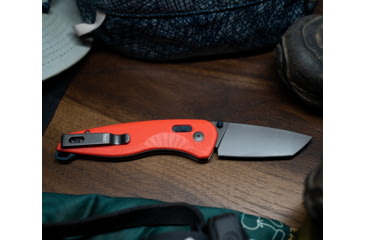 Image of SOG Specialty Knives &amp; Tools Aegis FX Fixed Blade Knives, 3.13in, Straight Edge, Cryo D2 Steel, Drop Point, Rescue Red, GRN Handle, SOG-17-41-03-41