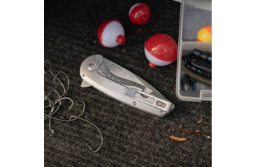 Image of SOG Specialty Knives &amp; Tools Aegis Flk 2.0 Frame Lock 14-41-03-43 Stonewashed Stainless Steel Pocket Knife - SOG-14-41-03-43