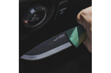 Image of SOG Specialty Knives &amp; Tools Aegis FX Fixed Blade Knives, 3.7in, Straight Edge, CRYO KRUPP 4116 Steel, Drop Point, Green, GRN / TPU Handle, Black, SOG-17-41-02-41