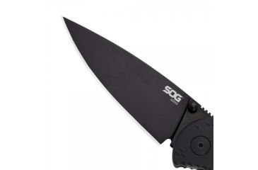 Image of SOG Specialty Knives &amp; Tools Aegis TiNi Automatic Folding Knife, 0.13in AUS-8 Blade Steel, Overall length 8.25in, Black, Glass-Reinforced Nylon Handle AE02-BX