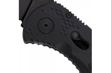 Image of SOG Specialty Knives &amp; Tools Aegis TiNi Automatic Folding Knife, 0.13in AUS-8 Blade Steel, Overall length 8.25in, Black, Glass-Reinforced Nylon Handle AE02-BX