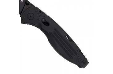 Image of SOG Specialty Knives &amp; Tools Aegis TiNi Automatic Folding Knife, 0.13in AUS-8 Blade Steel, Overall length 8.25in, Black, Glass-Reinforced Nylon Handle AE02-BX