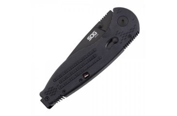 Image of SOG Specialty Knives &amp; Tools Aegis TiNi Automatic Folding Knife, 0.13in AUS-8 Blade Steel, Overall length 8.25in, Black, Glass-Reinforced Nylon Handle AE02-BX