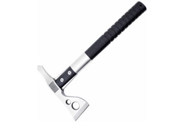 Image of SOG Specialty Knives &amp; Tools FastHawk Tactical Tomahawk Axe, 2in, 420 Stainless Blade, Black, Glass-Reinforced Nylon Handle, Polished Blade Finish, Silver, SOG-F06PN-CP