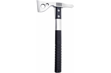 Image of SOG Specialty Knives &amp; Tools FastHawk Tactical Tomahawk Axe, 2in, 420 Stainless Blade, Black, Glass-Reinforced Nylon Handle, Polished Blade Finish, Silver, SOG-F06PN-CP