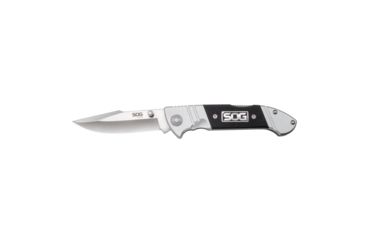 Image of SOG Specialty Knives &amp; Tools Fielder Assist Knive - 3.5in 5Cr15Mov Steel Blade, Aluminum G10 Handle, Black/Silver, FF3002