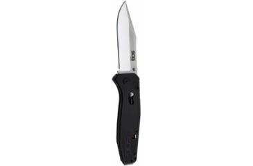 Image of SOG Specialty Knives &amp; Tools Flare Fixed Blade Knife, 3.5in, Clip Point, Silver/Black, SOG-FLA1001-CP