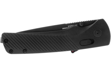 Image of SOG Specialty Knives &amp; Tools Flash At  Blackout Automatic Folding Knife, 3.38in, D2 Tool Steel, Drop Point Blade, Partially Serrated, Black Coated, Black GRN Handle, SOG-11-18-02-57