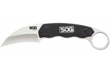 Image of SOG Specialty Knives & Tools Gambit Blade Knife, 2.58in, 7Cr17MoV Blade, Sheepsfoot, Black, Glass-Reinforced Nylon Handle, Silve, SOG-GB1001-CP