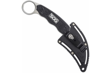 Image of SOG Specialty Knives & Tools Gambit Blade Knife, 2.58in, 7Cr17MoV Blade, Sheepsfoot, Black, Glass-Reinforced Nylon Handle, Silve, SOG-GB1001-CP