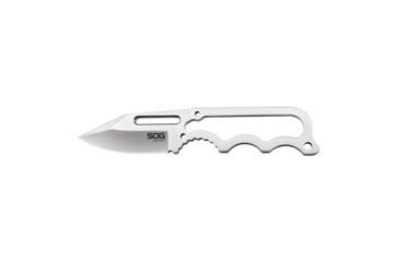 Image of SOG Specialty Knives &amp; Tools Instinct Knive, 2.3in 5Cr15Mov Steel Blade, Stainless Steel Silver Handle, NB1011