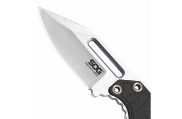 Image of SOG Specialty Knives &amp; Tools Instinct Mini Fixed Blade Knife, 1.9in, 5Cr15MoV Blade, Clip Point, Black, Silver, Stainless Steel and G10 Handle, Silver, SOG-NB1002-CP