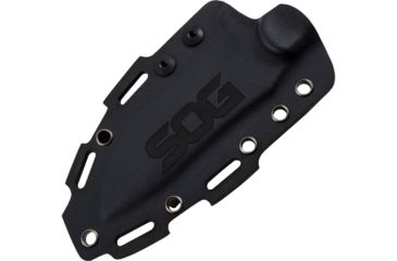 Image of SOG Specialty Knives &amp; Tools Kiku 4 Inch Dual Direction Satin Fixed Blade Knife w/ Micarta Handle and Kydex Sheath, Silver, KU-2022