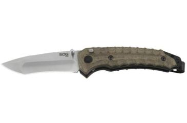 Image of SOG Specialty Knives &amp; Tools Kiku Assisted Satin Folding Knife, Silver, KU-3003