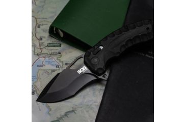 Image of SOG Specialty Knives &amp; Tools Kiku XR Folding Knife, Black, 12-27-02-57