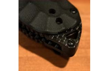 Image of SOG Specialty Knives &amp; Tools Kiku XR LTE Folding Knife, 3.02in, CRYO CTS XHP Blade, Tanto, Blackout, Linen Micarta Handle, Black, SOG-12-27-04-57