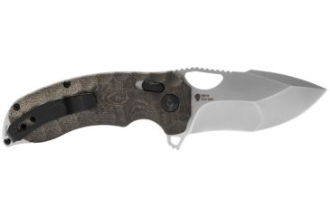 Image of SOG Specialty Knives &amp; Tools Kiku XR Folding Knife, 3in, CTS XHP Blade, Tanto, Green, Linen Micarta Handle, SOG-12-27-01-57